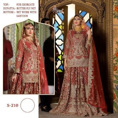 SHREE FAB S-210 BRIDAL PAKISTANI SUIT WHOLSALE