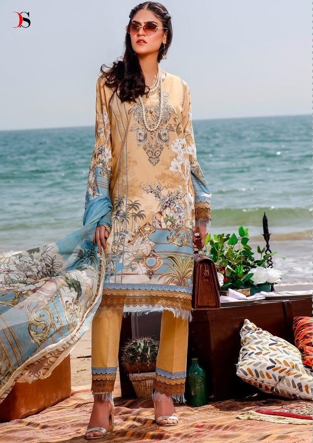 DEEPSY -1092-FIRDOUS URBANE-3 KARACHI SUIT CHIFFONE PRINT
