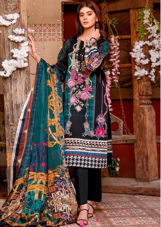 DEEPSY -1096-FIRDOUS URBANE-3 KARACHI SUIT CHIFFONE PRINT