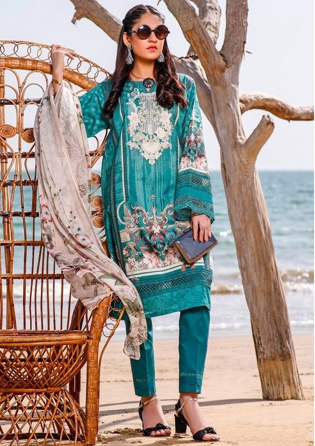 DEEPSY -1094-FIRDOUS URBANE-3 KARACHI SUIT CHIFFONE PRINT