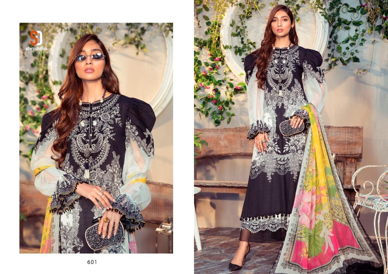 SHRADDHA DESIGNER 601 M-PRINT VOL-6 PAKISTANI SUIT SUPPLIER 