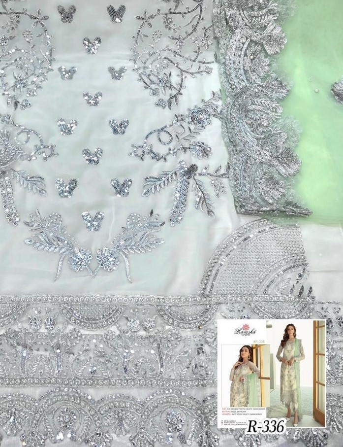 RAMSHA R-336 PAKISTANI SUIT DULL SATOON