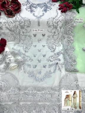 RAMSHA R-336 PAKISTANI SUIT DULL SATOON
