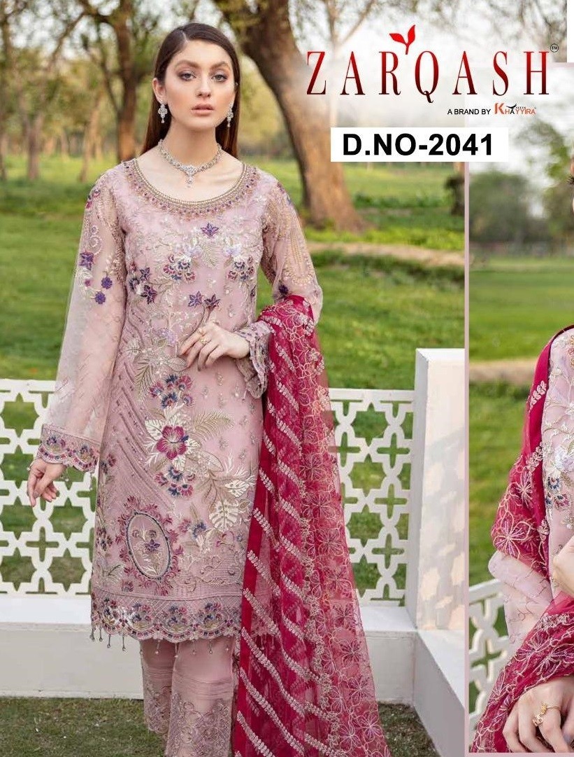 KHAYYIRA ZARQASH 2041 MINHAL PAKISTANI SUIT AVAILABALE
