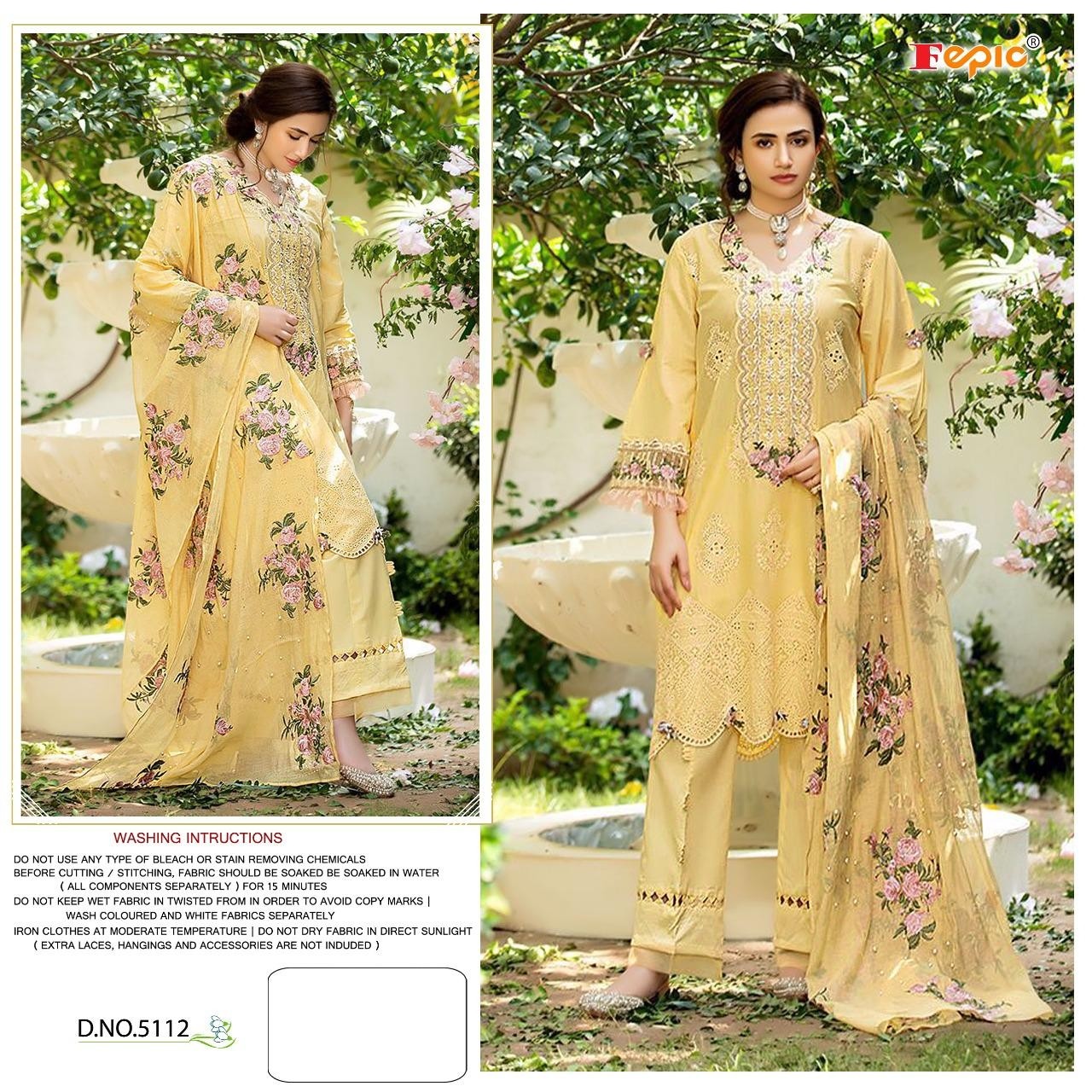 FEPIC 5112 ROSEMEEN NAZMEEN EMBROIDERED PAKISTANI SUIT