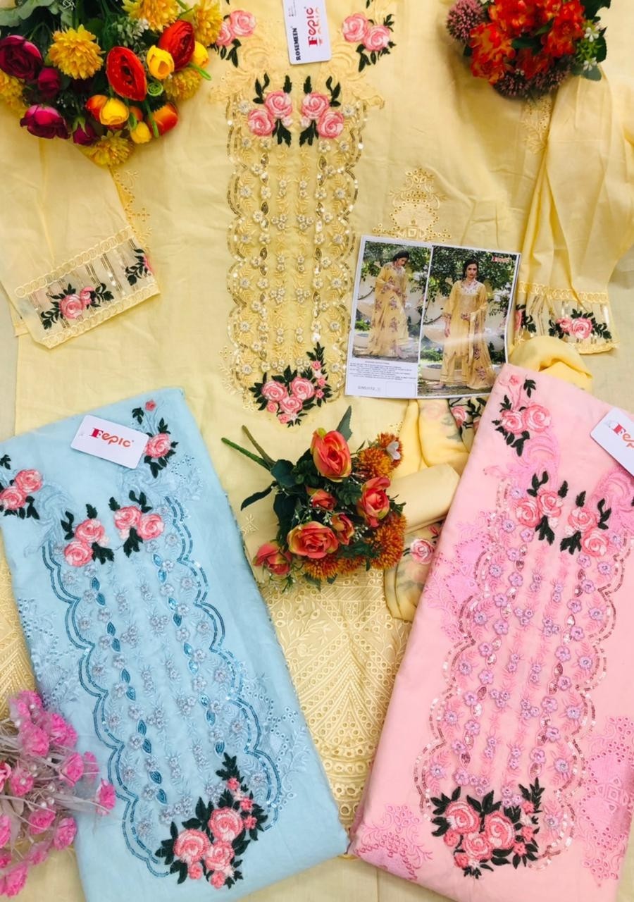 FEPIC 5112 ROSEMEEN NAZMEEN EMBROIDERED PAKISTANI SUIT