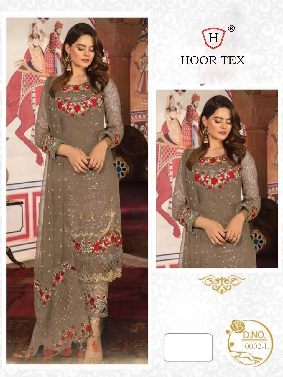 HOOR TEX 10002-L NAFIZA COLOUR GOLD VOL-3 PAKISTANI SUIT SINGAL AVAILEBAL