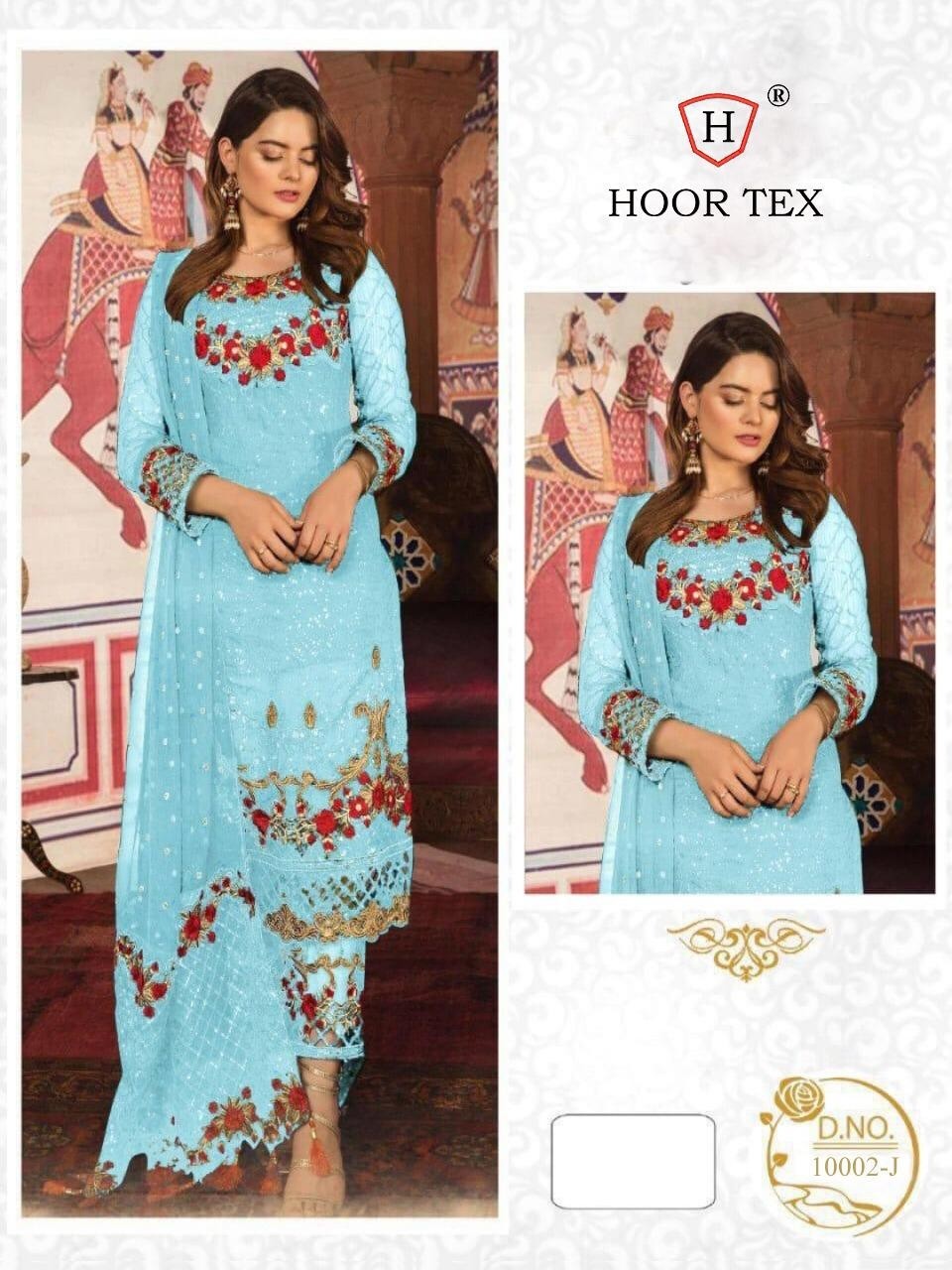 HOOR TEX 10002-J NAFIZA COLOUR GOLD VOL-3 PAKISTANI SUIT SINGAL AVAILEBAL