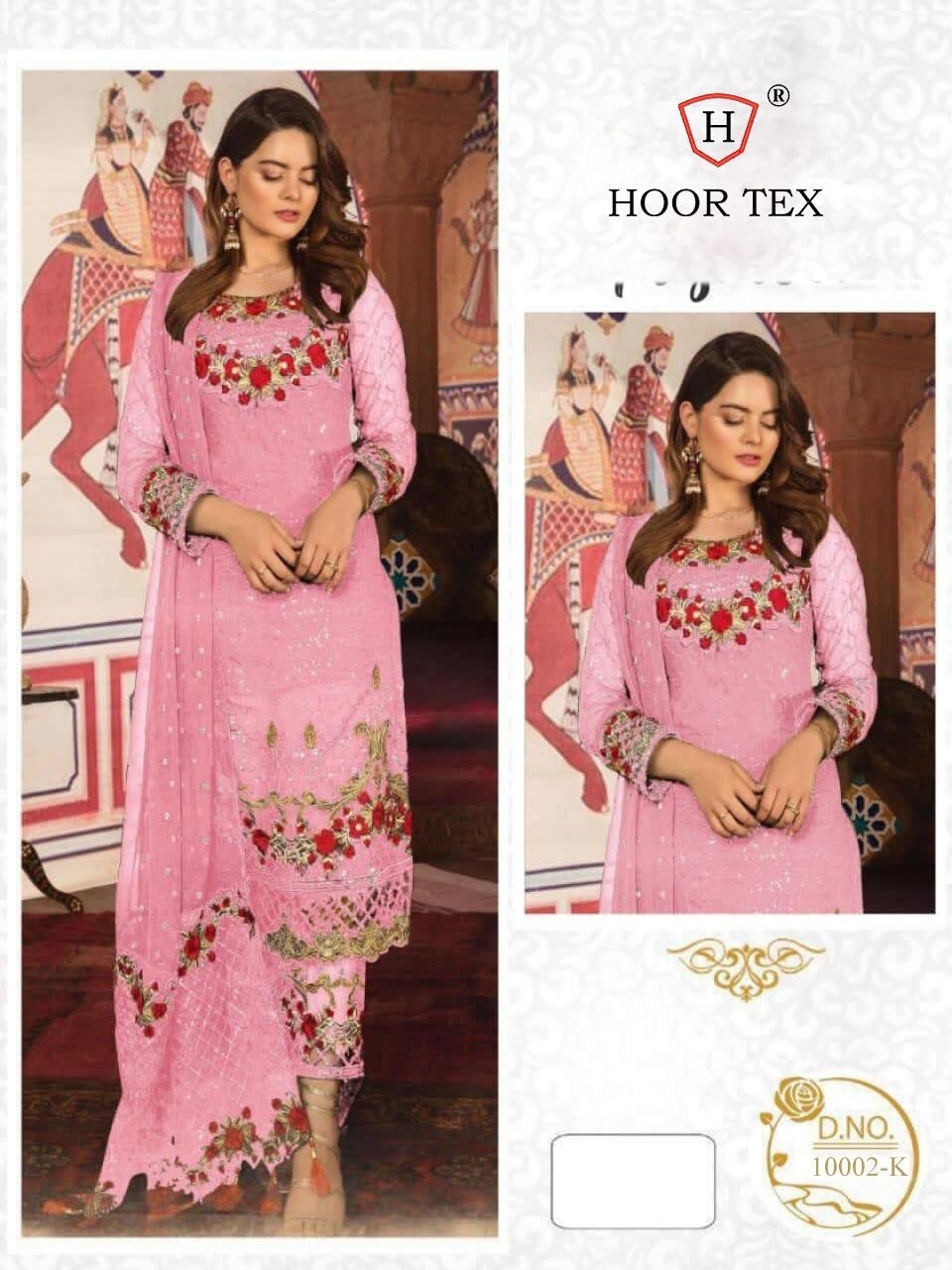 HOOR TEX 10002-K NAFIZA COLOUR GOLD VOL-3 PAKISTANI SUIT SINGAL AVAILEBAL
