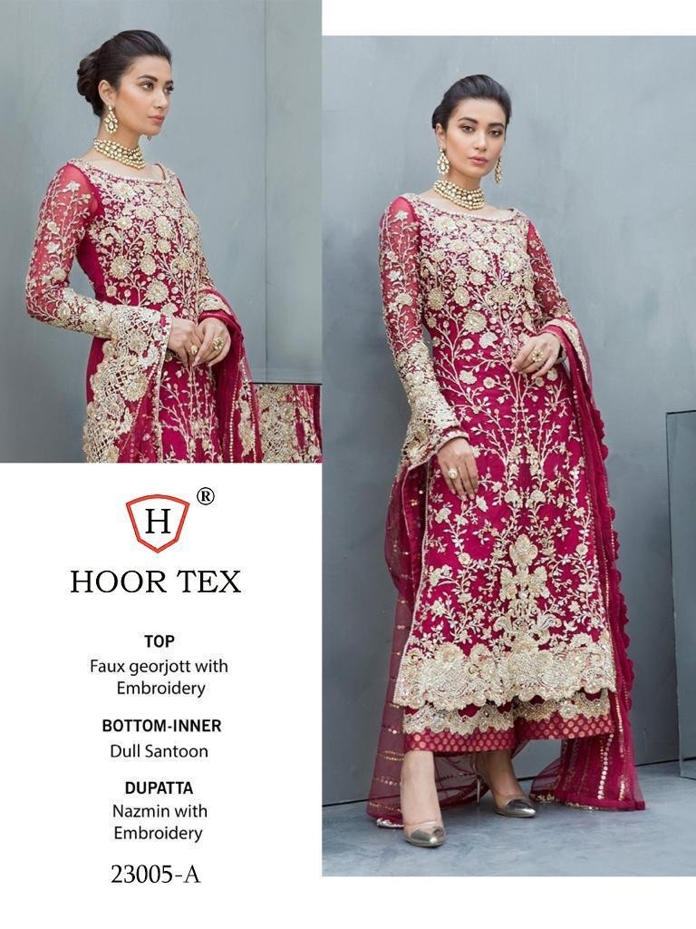 HOOR TEX 23005-A NAZMIN WITH EMBODERY SALWAAR KAMEEZ SINGAL PIESE AVAILABALE