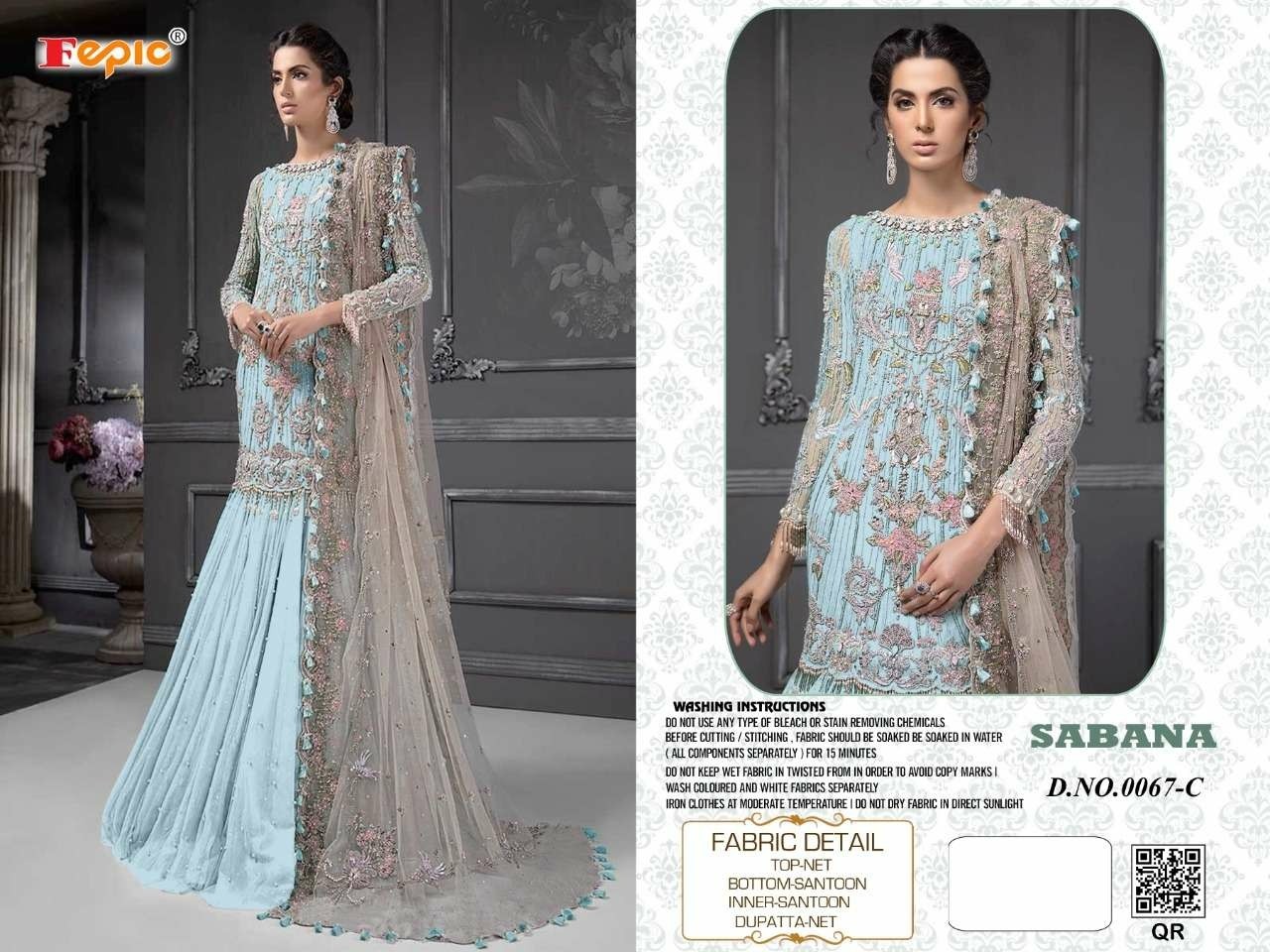 FEPIC 0067-C SABANA PAKISTANI SUIT WHOLESALER