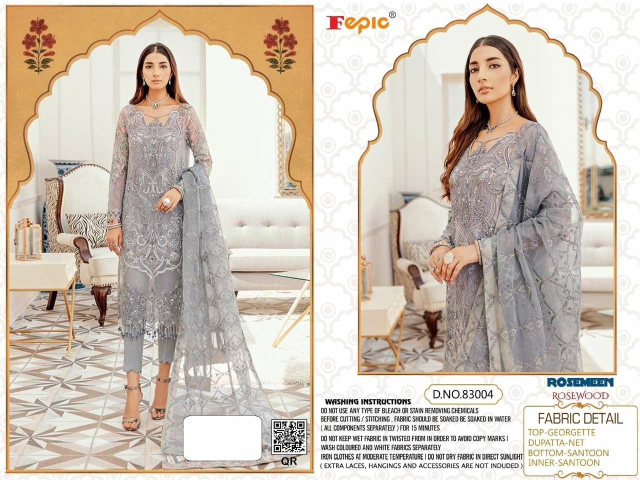 FEPIC 83004 ROSEMEEN ROSWOOD PAKISTANI SUITS BUY ONLINE