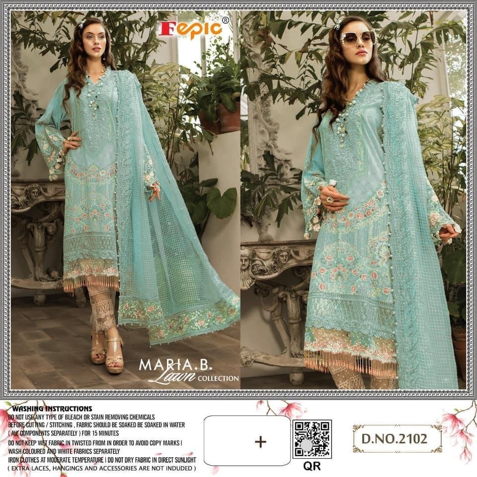 FEPIC ROSEMEEN 2102 MARIYA B LAWN COLLECTTION PAKISTANI SUITS CAMBRIC PRINTED