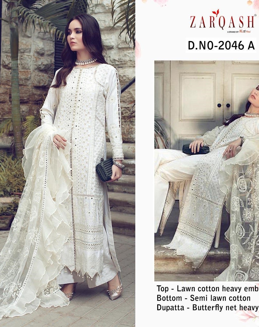 KHAYYIRA ZARQASH ROUCHE 2046-A PAKISTANI SUIT AVAILABALE