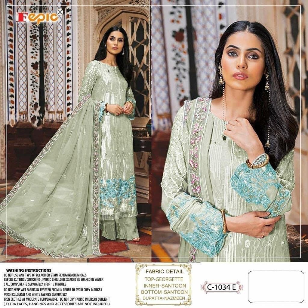 FEPIC C-1034 E ROSEMEEN WHOLESALE PRICE PAKISTANI SUITS