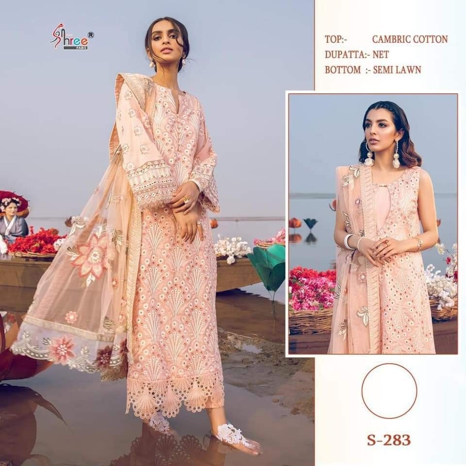 SHREE FAB S-283 PAKISTANI SUITS WHOLESALE PRICE