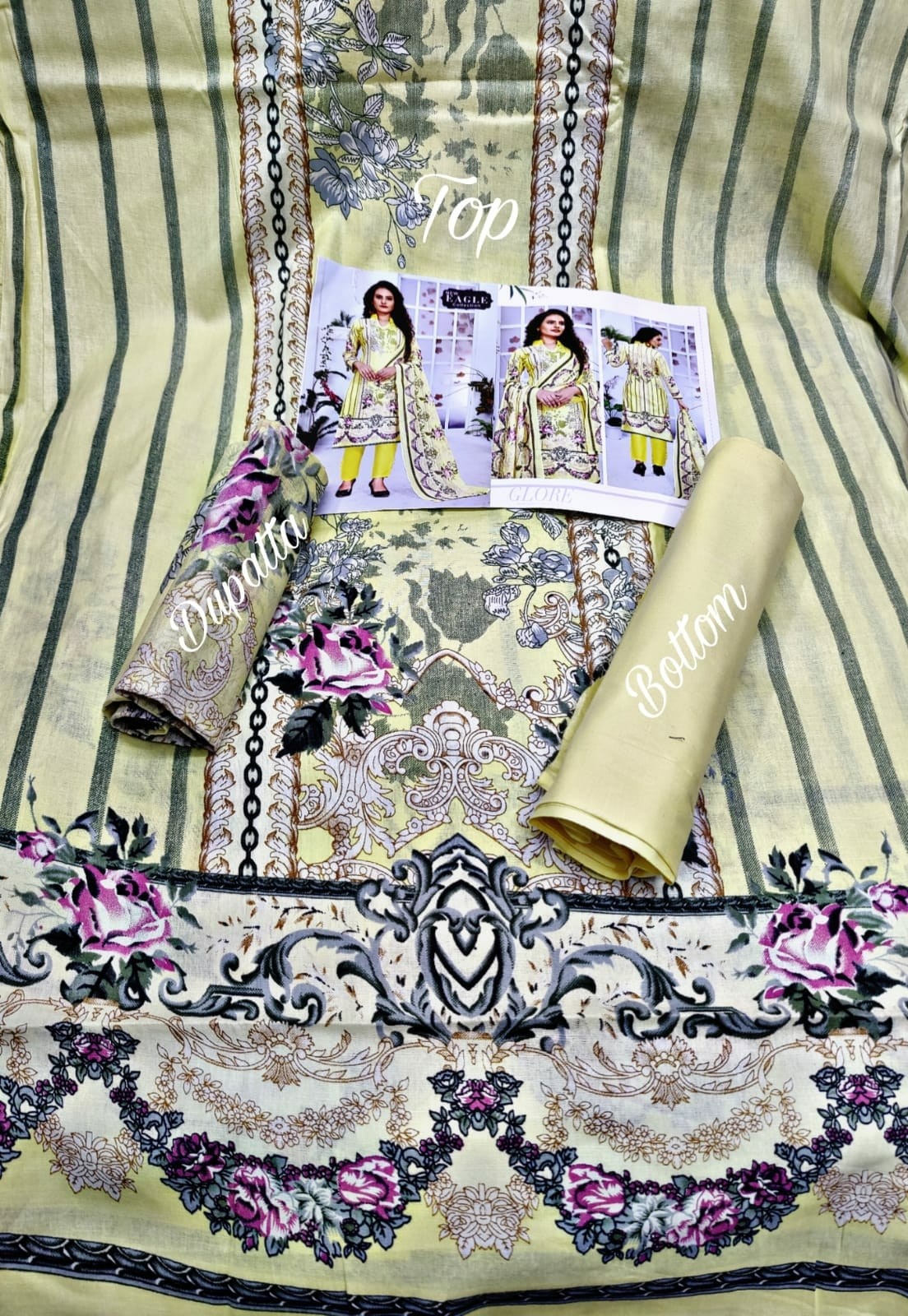 NEW EAGLE COLLECTION 2001 TO 2010 INAYA VOL-2 KARACHI PRINT SUIT WHOLSALE