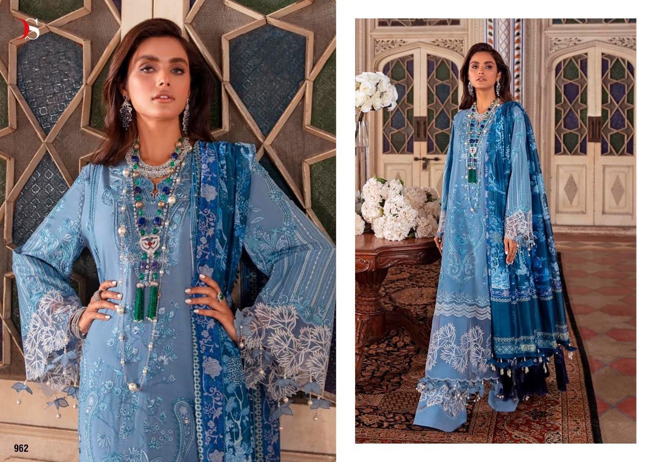 DEEPSY 962 SANA SAFINA LAWN 21 NX ORGANZA BLOCK PRINT PAKISTANI SUITS          