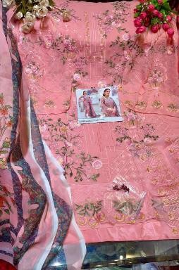 KHAYYIRA ZARQASH DYNAMITE SALWAAR KAMEEZ PINK GEORGETTE
