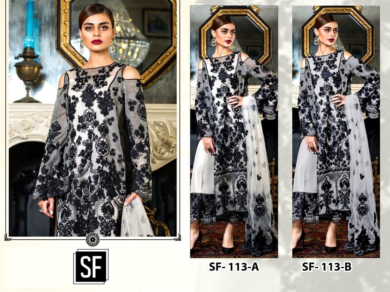SF-113-B PAKISTANI SALWAAR KAMEEZ WHOLESALE SURAT