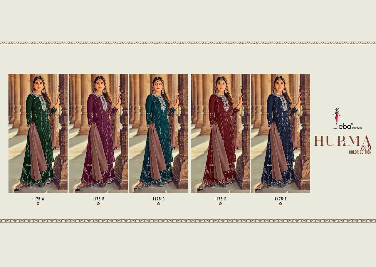 EBA LIFESTYLE HURMA VOL-34 1175-C SALWAAR KAMEEZ SURAT