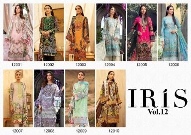 IRIS VOL-12 12009 KARACHI SUITS MANUFUCTRE