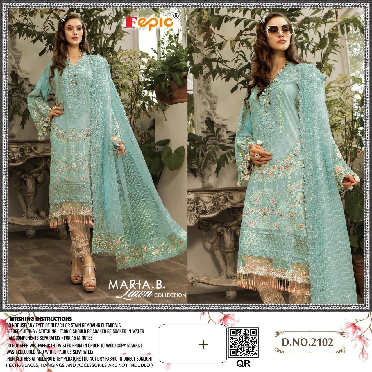 FEPIC MARIYA B LAWN 2102 PAKISTANI SUITS SINGALE AVAILABALE