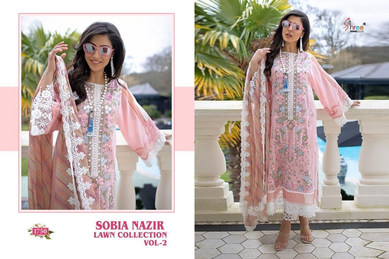 SHREE FAB SOBIA NAZIR LAWN COLLECTION VOL-02 1750 SALWAAR KAMEEZ 