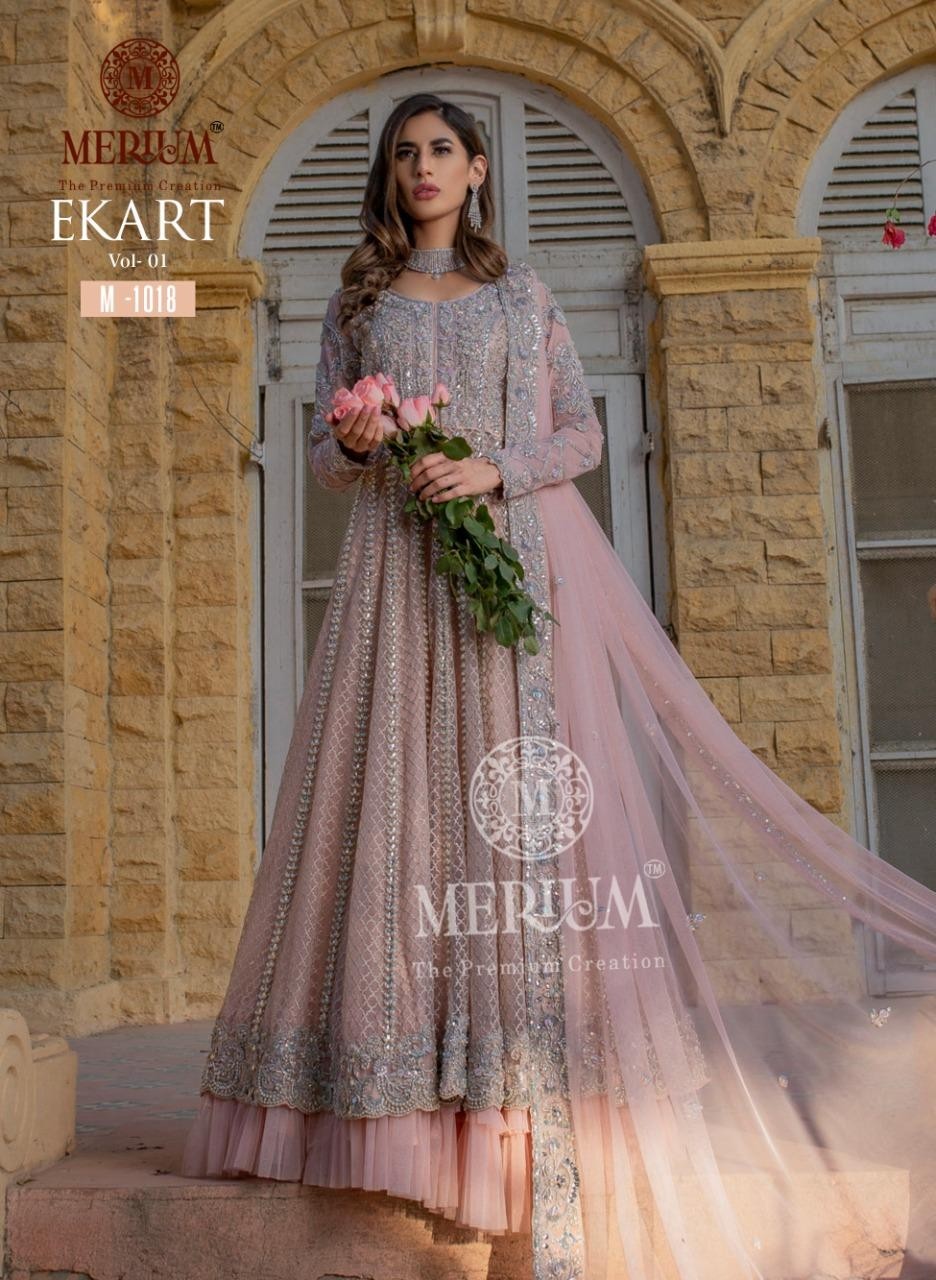 MERIUM EKART VOL-1 M-1018 WHOLESALE SATIN SALWAAR KAMEEZ IN SURAT