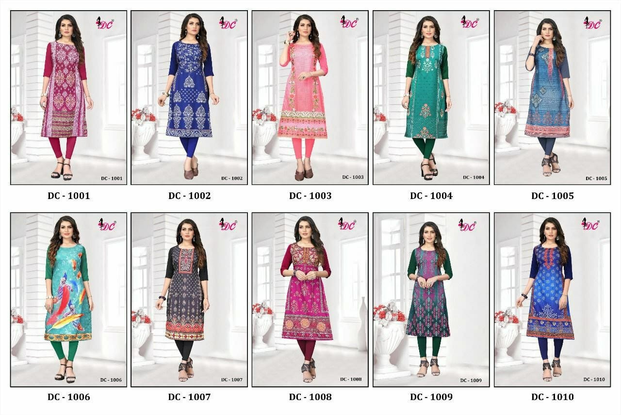 DC-1011 CREPE KURTI GUARANTEE OF QUALITY WHOLESALE
