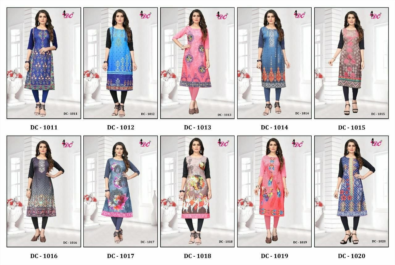 DC-1011 CREPE KURTI GUARANTEE OF QUALITY WHOLESALE