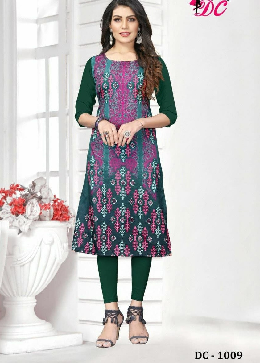 DC-1009 CREPE KURTI GUARANTEE OF QUALITY WHOLESALE SINGALE