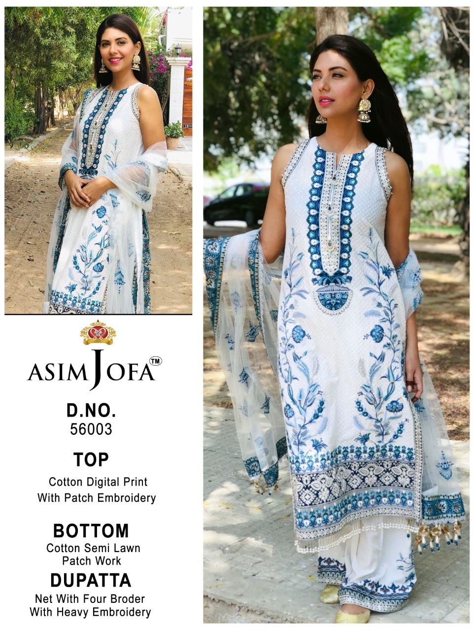 ASIM JOFA JF-56003 PAKISTANI SUITS SUPLIER IN SURAT