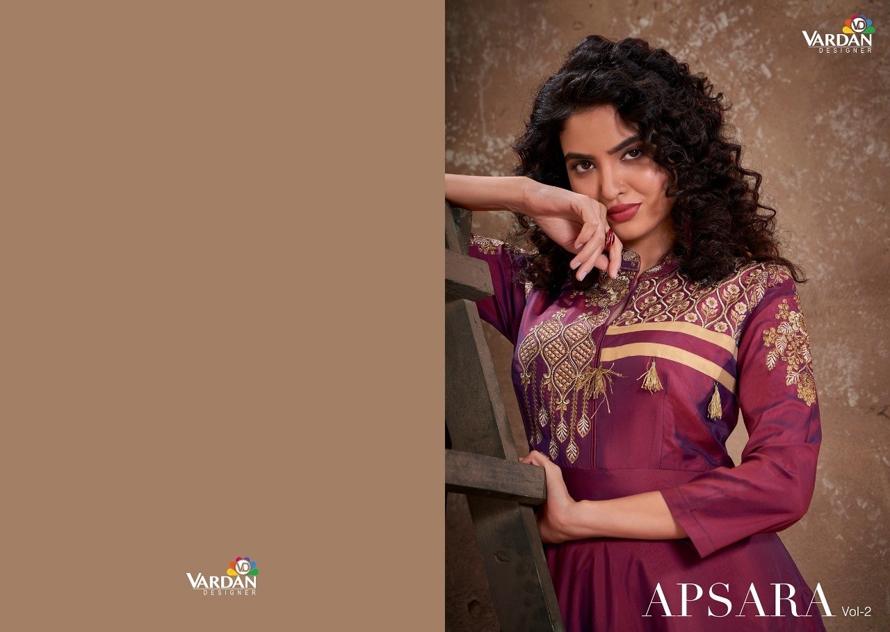 VARDAN DESIGNER APSARA VOL-2 51025 TO 51030 KURTIS SINGALE AVAILABALE