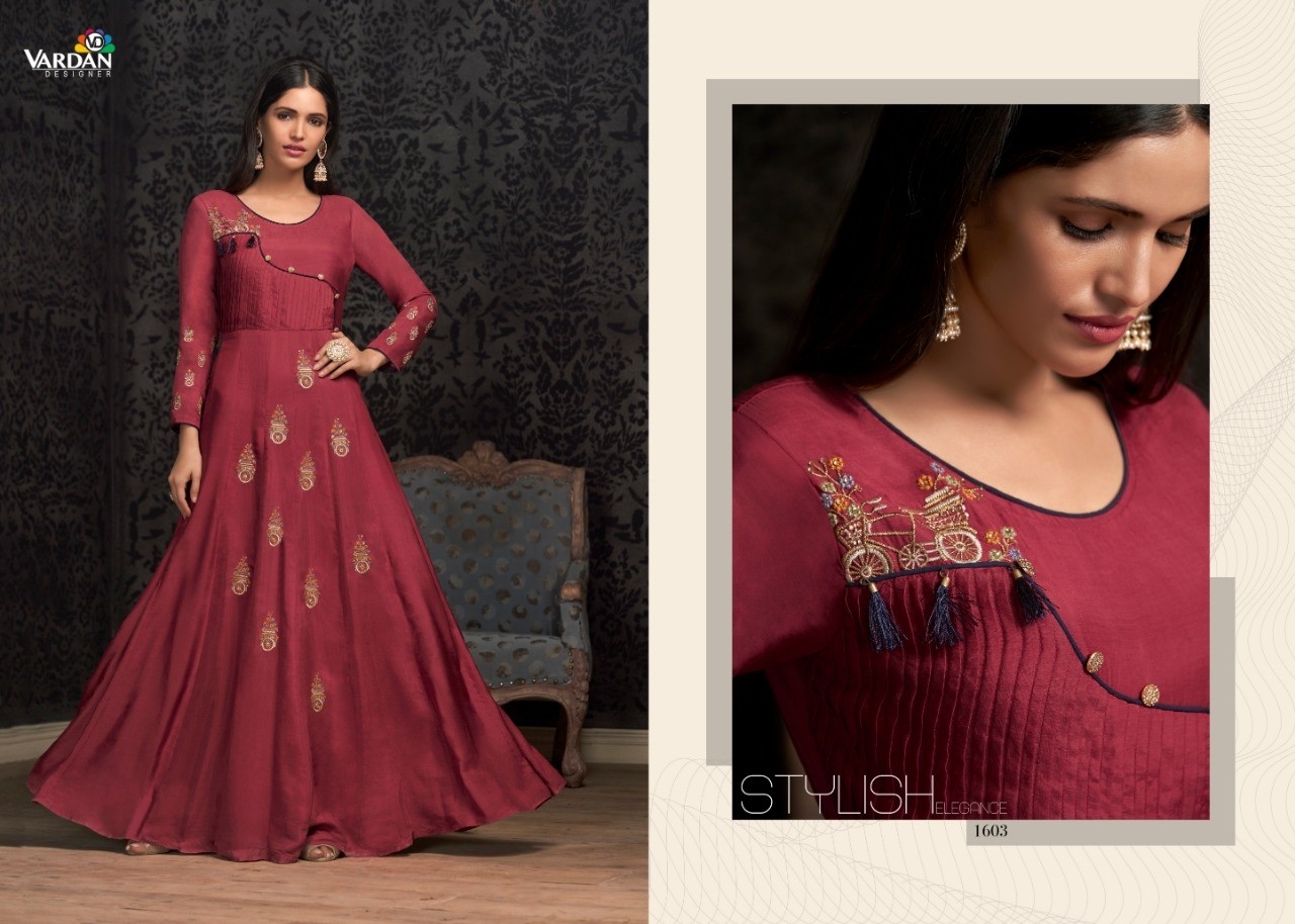 VARDAN DESIGNER NAVYA VOL-16 1603 READYMADE KURTIS SINGALE AVAILABALE