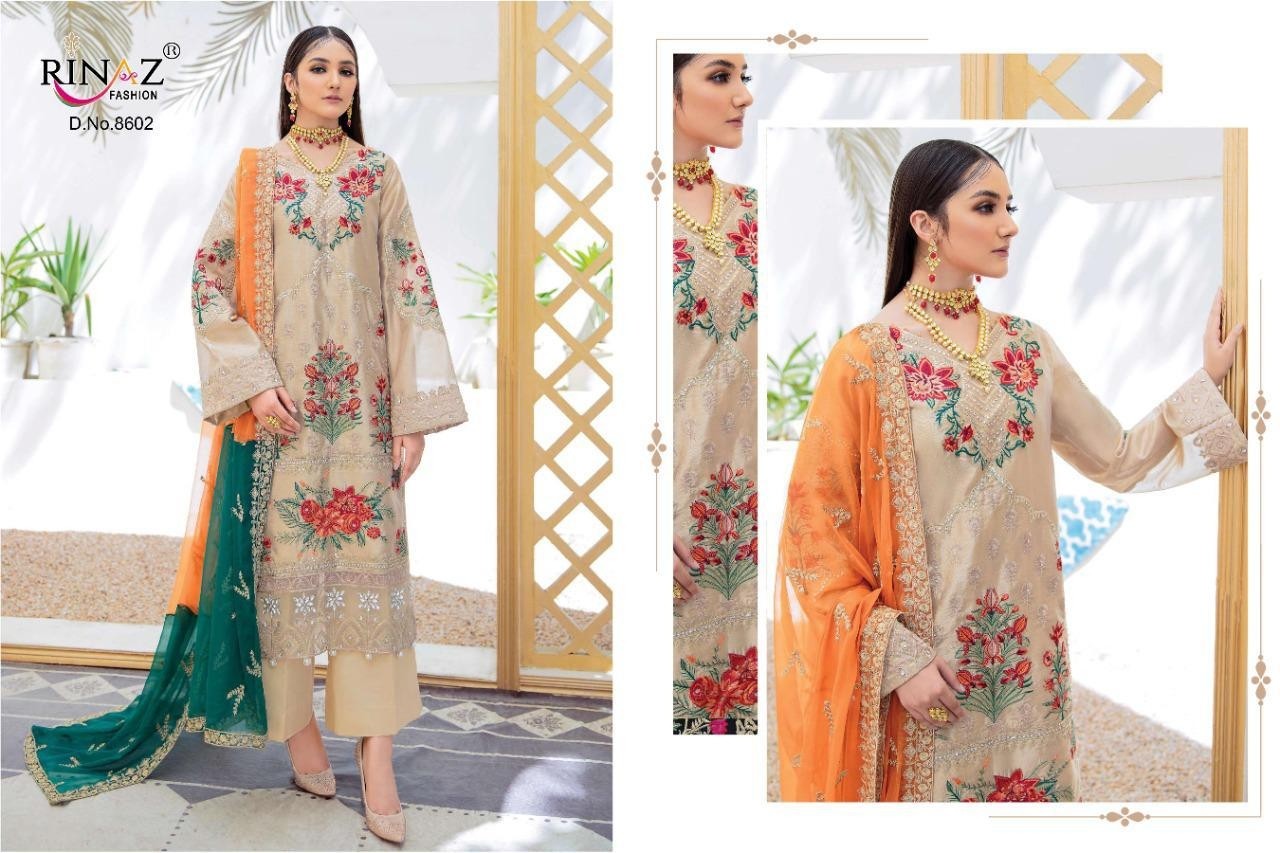 RINAZ FASHION IMROZIA VOL-4 8602 PAKISTANI SUITS STANDARD COLLECTION