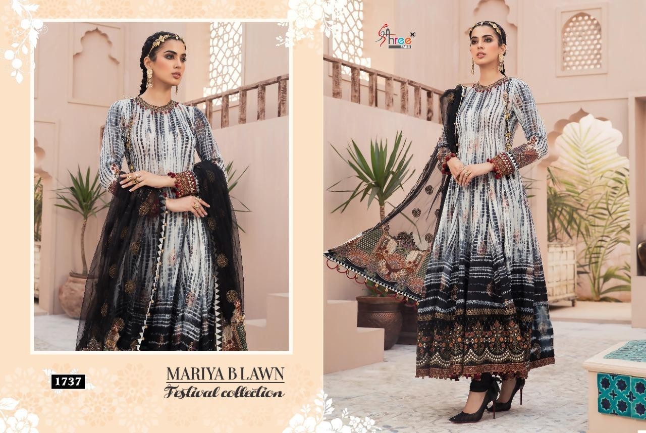 SHREE FABS 1737 MARIA B LAWN FASTIVAL COLLECTION SALWAAR KAMEEZ AVAILABALE