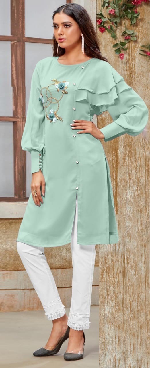NISHBAT STUDIO LUXURY PRET COLLECTION COLOURS-3 LATEST KURTIS AVAILABALE 