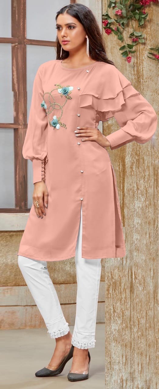 NISHBAT STUDIO LUXURY PRET COLLECTION COLOURS-3 LATEST KURTIS AVAILABALE 