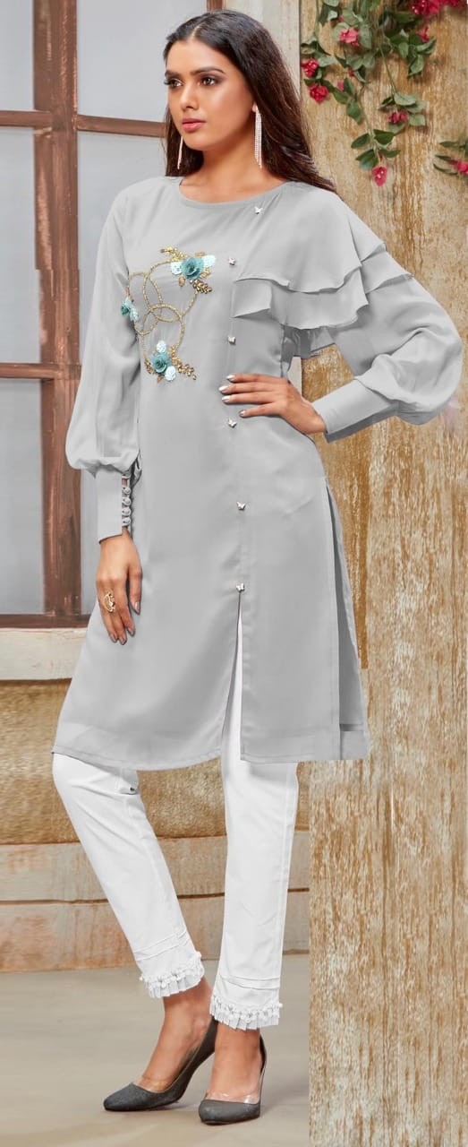 NISHBAT STUDIO LUXURY PRET COLLECTION COLOURS-3 LATEST KURTIS AVAILABALE 