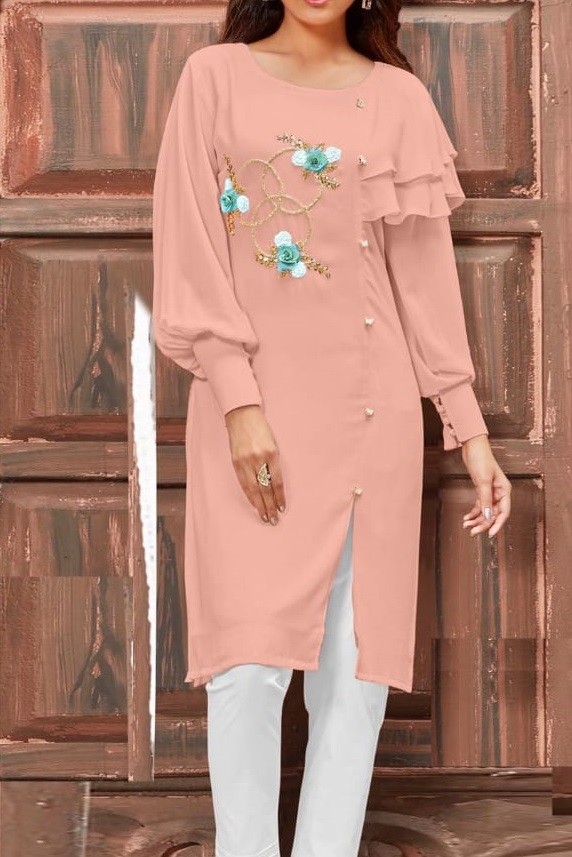 NISHBAT STUDIO LUXURY PRET COLLECTION COLOURS-3 LATEST KURTIS AVAILABALE 