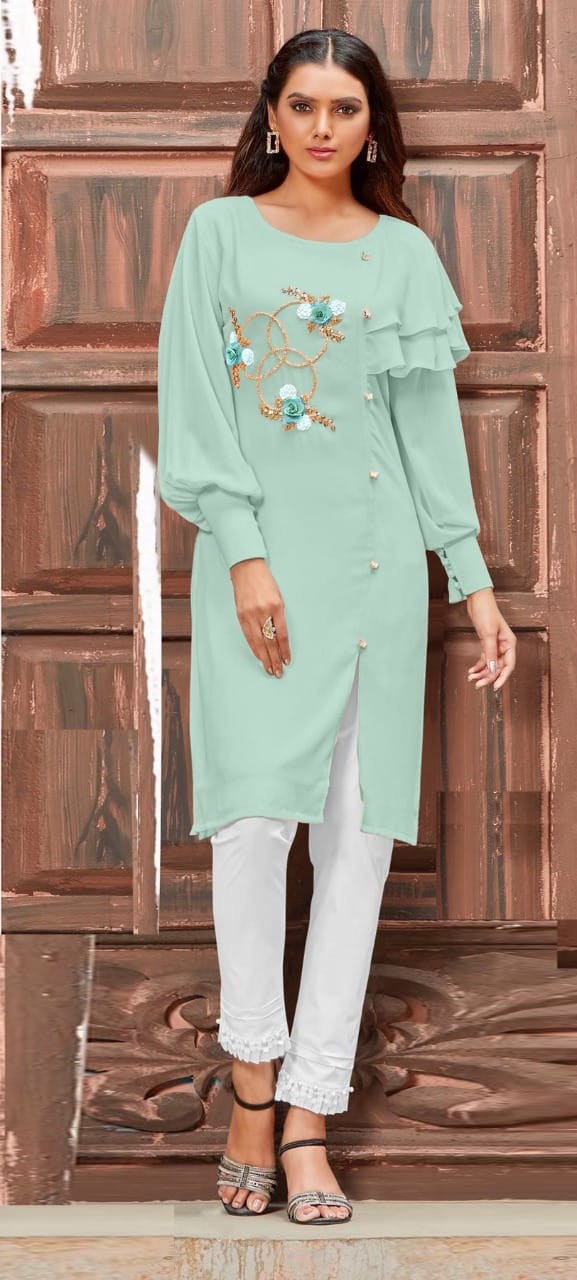 NISHBAT STUDIO LUXURY PRET COLLECTION COLOURS-3 LATEST KURTIS AVAILABALE 