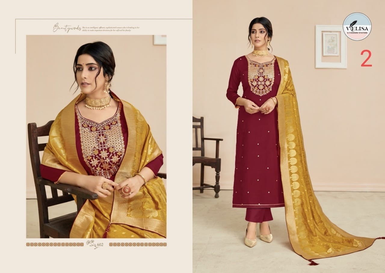 VELISA PAAKHI 602 PAKISTANI SUITS NEW CATALOGE