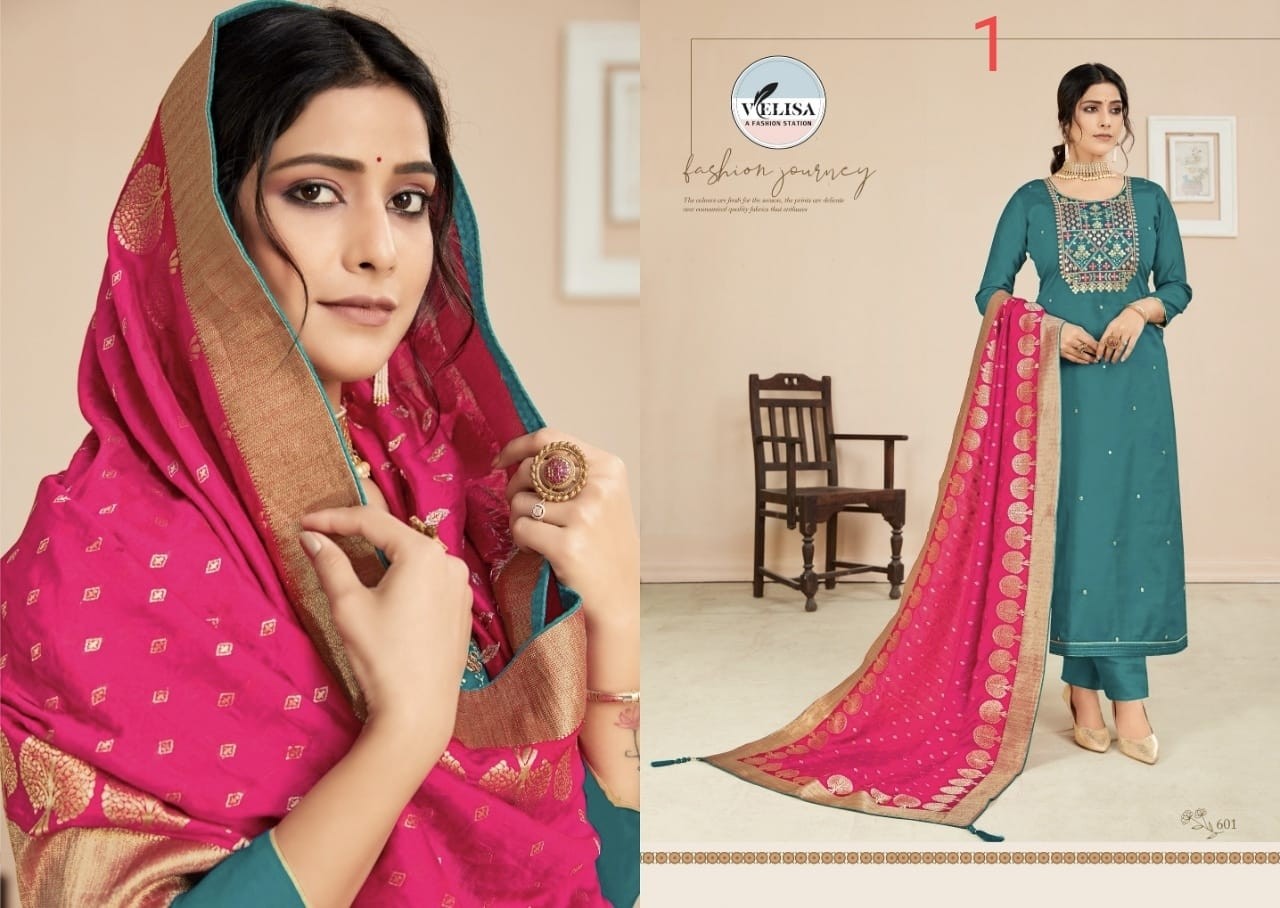 VELISA PAAKHI 601 JAM SILK PAKISTANI SUITS BEST PRICE