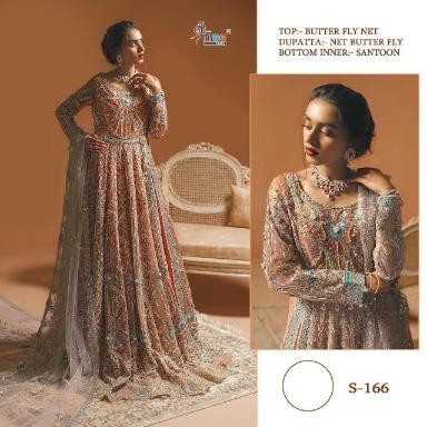 SHREE FABS S-166 PAKISTANI SALWAAR KAMEEZ WHOLESALE SINGALE AVAILABALE