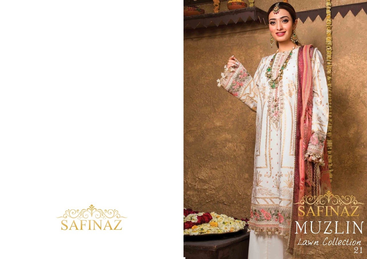 SAFINAZ MUZLIN LAWN COLLECTION 21 1017 SALWAAR KAMEEZ
