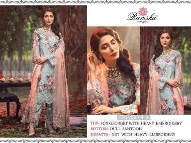 RAMSHA CRIMSON-A NX PAKISTANI SUITS WHOLESALE SUPPLIER