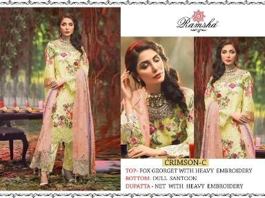 RAMSHA CRIMSON-C NX PAKISTANI SUITS WHOLESALE SUPPLIER