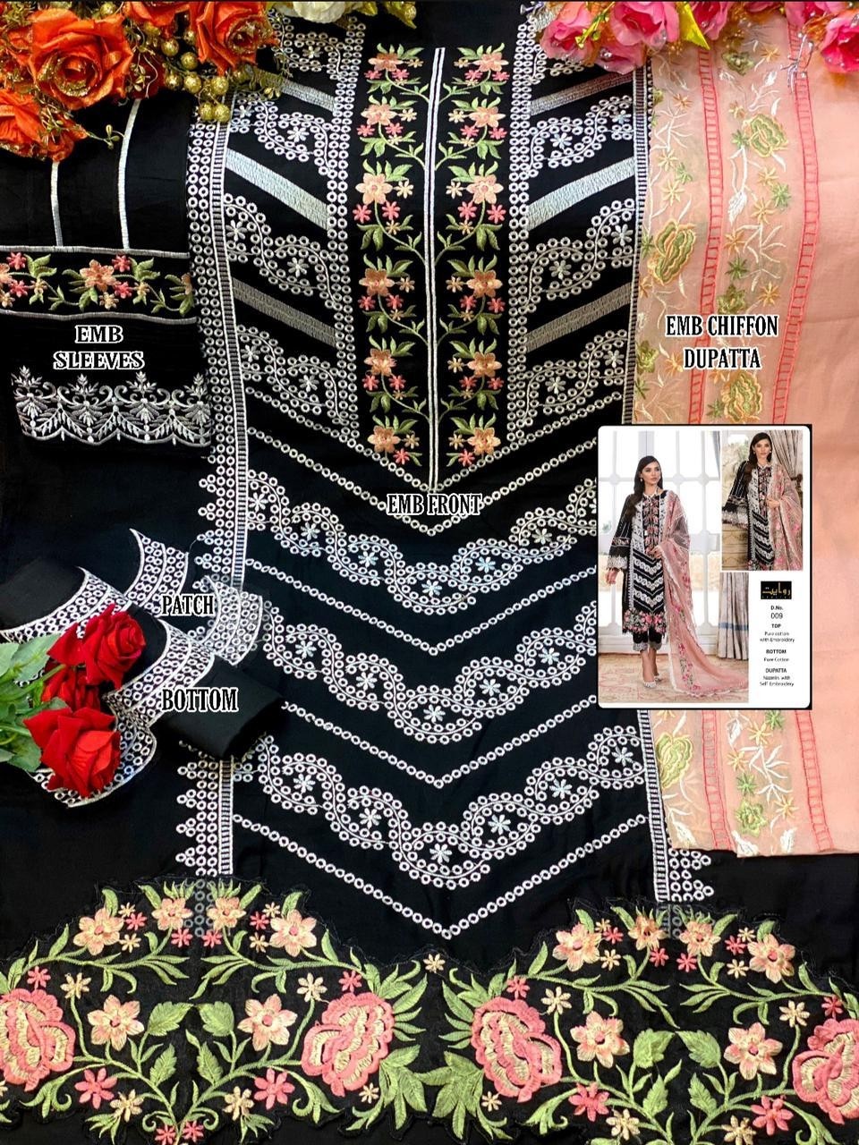 RAWAYAT CRIMSON-21 EMBROIDERED LAWN COLLECTION 009 WHOLESALE PAKISTANI SUITS
