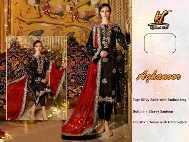 KAINAT FAB AGHANOOR SILK SATIN PAKISTANI SUITS
